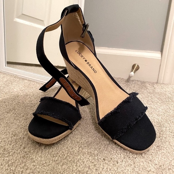 Lucky Brand Shoes - LUCKY Brand Navy Wedges